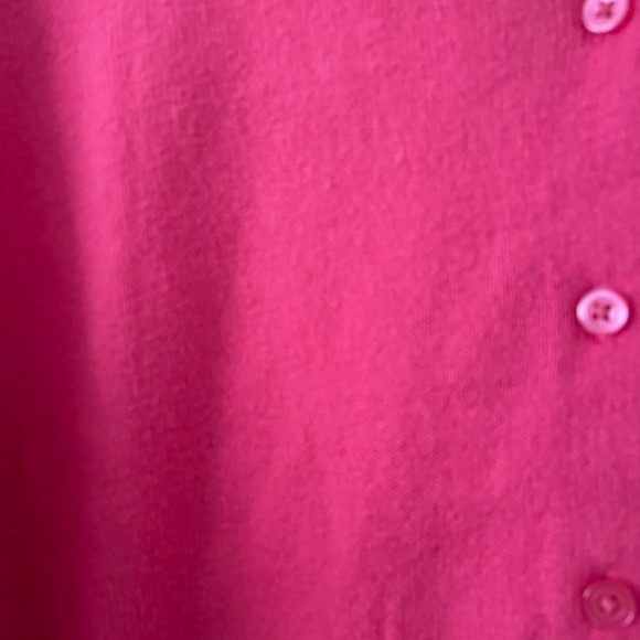Cotton Blend Pink Cardigan, 3x - Picture 4 of 7